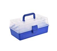 Caja de Aparejos de Pesca Estuche de plástico con Orificio de Almacenamiento 3 Capas para Pesca Accesorio de Aparejos de Pesca