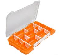 Caja de aparejos de pesca PP diseñada para señuelos anzuelos y cebos con separadores desmontables y cierres traseros para una fácil reconfiguración en campo (A)