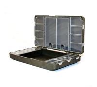 Caja de aparejos portátil para aparejos de pesca con compartimentos variados y accesibilidad magnética para aparejos de terminal