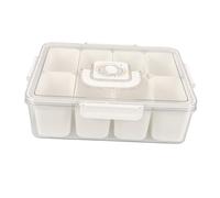 Caja de aperitivos portátil de estilo europeo con asa, bandeja compacta para servir dulces y frutas secas para un fácil almacenamiento y disfrute sobre la marcha