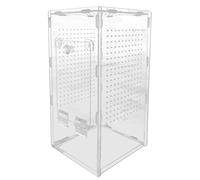 Caja De Araña De Saltar - Panel De Ventilación Transparente, Estructura De Vivienda Sostenible | Caja De Mantenimiento De Lagarto A Prueba De Escape,Cáscara Del Tanque De Terrario Gecko Respiran