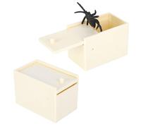 Caja de Araña Juguete de Broma con Truco Divertido para Halloween Día de los Inocentes, Regalo de Araña Falsa Muy Realista, Plásticos y Goma Seguros y No Tóxicos, 9,3x6,3x5,6 Cm