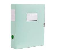 Caja de archivos A4 2 piezas, caja gran capacidad, carpeta, almacenamiento for oficina aprendizaje Para Oficina(Green)