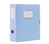Caja de archivos gruesa, caja almacenamiento documentos Pp, datos A4, carpeta contrato, organizadora vales contabilidad, 2 uds Para Oficina(Blue)