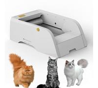 Caja de arena autolimpiable: pala automática verdaderamente manos libres con control de aplicación inteligente, diseño seguro para gatos y eliminación de residuos sin olor (parte superior abierta)
