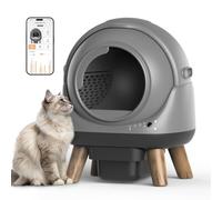 Caja de arena autolimpiable para varios gatos, caja de arena automática G1 con control inteligente de aplicación y monitoreo de salud, incluye 2 bolsas de basura enrollables y alfombrilla de arena
