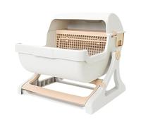 Caja de arena autolimpiante | Cajas de arena semiautomáticas, desodorante de seguridad sin olor, limpiador grande con diseño de parte superior abierta para muebles, esquina, apartamento de viaje al