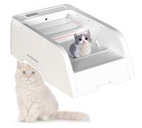 Caja de arena automática para gatos autolimpiante, bandeja de arena robot inteligente para gatos de interior, sistema de limpieza controlado por aplicación