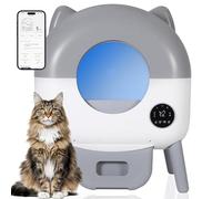 Caja de Arena automática para Gatos autolimpiante para múltiples Gatos, Gran Capacidad de 76 L, Control por aplicación, sensores antipellizcos y Seguridad, silenciosa, fácil de Limpiar, Incluye Rollo