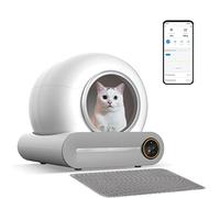 Caja de arena automática para gatos con protección de seguridad integrada, eliminación de olores, control de aplicación, diseño inteligente con alfombrilla y forro
