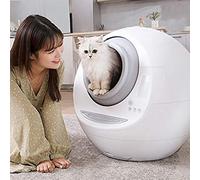 Caja de arena automática para gatos, inodoro eléctrico autolimpiante con desodorante, limpiador inteligente totalmente cerrado para un fácil mantenimiento y control de olores