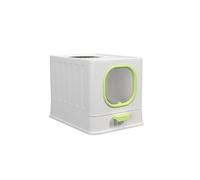 Caja de Arena Caja de Arena for Gatos Cerrada con diseño de Tapa y cajón, Entrada Frontal, Salida Superior, Bandeja de Arena for Gatos, fácil Limpieza Grande(Groen)