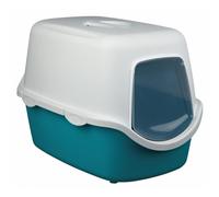 Caja de arena con cubierta TRIXIE 40275 para gato, azul y blanco, 400 x 560 x 400 mm