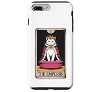 Caja de arena con forma de gato místico con forma de carta del Tarot del Emperador, gracioso gato Carcasa para iPhone 7 Plus/8 Plus