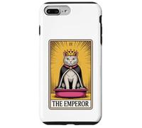 Caja de arena con forma de gato místico con forma de carta del Tarot del Emperador, gracioso gato Carcasa para iPhone 7 Plus/8 Plus