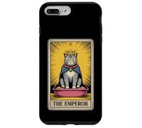Caja de arena con forma de gato místico con forma de carta del Tarot del Emperador, gracioso gato Carcasa para iPhone 7 Plus/8 Plus