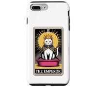 Caja de arena con forma de gato místico con forma de carta del Tarot del Emperador, gracioso gato Carcasa para iPhone 7 Plus/8 Plus