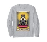 Caja de arena con forma de gato místico con forma de carta del Tarot del Emperador, gracioso gato Manga Larga