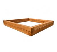 Caja de arena de madera de 210 x 210 cm, color marrón, de postes de madera tratada a presión, resistente a la intemperie y duradera, tratada a presión, kit de montaje hecho a mano con tornillos, fácil