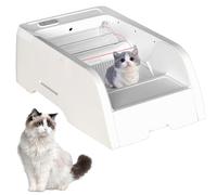 Caja de arena eléctrica autolimpiable, bandeja de arena robot inteligente con control de aplicación, caja de arena automática para gatos de interior