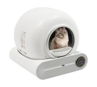 Caja de arena eléctrica grande para gatos, autolimpiable, capacidad de 65 litros, caja de arena automática con control de aplicación, alerta inteligente, alerta segura, para varios gatos