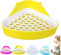 Caja de arena esquinera de alta calidad para conejos, caja de inodoro para animales pequeños que ahorra espacio con rejilla extraíble para cobayas, conejo, hurón y rata, orinal fácil de limpiar para