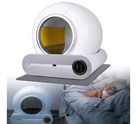 Caja de Arena para Gatos Cabina de esterilización automática Inodoros para Gatos, 65L + 9L Bandeja de Arena Inteligente para Mascotas de Gran Capacidad Desodorante iónico Autolimpieza