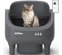 Caja de Arena para Gatos con autolimpieza, Control automático Mediante aplicación, diseño Abierto, Seguridad antipellizcos, eliminación de residuos sin Olor, Incluye Bolsas de