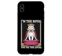Caja de arena para gatos con texto en inglés "I'm The Royal You're The Loyal Cat" Carcasa para iPhone XS Max