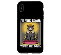 Caja de arena para gatos con texto en inglés "I'm The Royal You're The Loyal Cat" Carcasa para iPhone XS Max