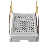 Caja de arena para gatos de cara alta, diseño de cajón antideslizante, bandeja de basura para mascotas con parte superior abierta, bandeja de arena para animales pequeños, accesorio de inodoro para