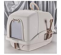 Caja de arena para gatos, desodorante totalmente cerrada a prueba de salpicaduras, orinal cerrado para gatos para suministros limpios y cómodos para gatos
