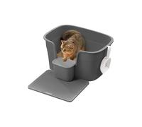 Caja de Arena para Gatos Incluye Tabla Recogedora Gris Pizarra