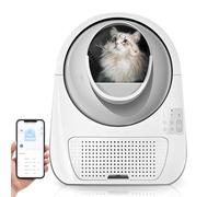 Caja De Arena para Gatos, Inodoro para Gatos Autolimpiante De 57L, Monitoreo De Salud, Identificación Inteligente De Múltiples Gatos, Gestión De Aplicaciones Remotas