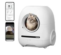 Caja de Arena para Gatos Inteligente autolimpiante con App y Video en Tiempo Real - Bandeja automática de 65L con desodorización iónica, Segura para hogares con Varios Gatos