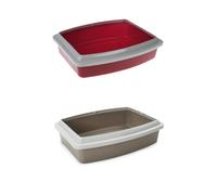 Caja de arena para gatos Savic Oval Jumbo | Gris oscuro