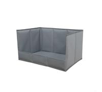 Caja de arena plegable para perros con paredes altas, forro impermeable para perros pequeños y medianos, bandeja portátil para orina de interior, para un fácil montaje, soporte para almohadilla de