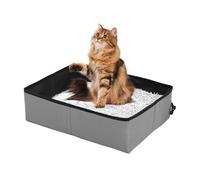 Caja de arena portátil para gatos | Transportador de arena portátil para gatos - Caja de arena compacta a prueba de fugas para viajes con gatos coche camping