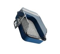 Caja de arena semicerrada de lados altos, protección contra salpicaduras, control de olores grueso, fácil de limpiar, baño grande para mascotas, gatos, baño