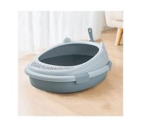 Caja de arena semicerrada, desodorante grande a prueba de salpicaduras, inodoro para gatos, simple y fácil de limpiar, caja de arena para gatitos, suministros de caja de arena para gatos (tamaño: F)