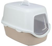 Caja de arena Vico, con tapa 40 × 40 × 56 cm blush/blanco