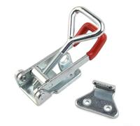 Caja de armario con manija de palanca de bloqueo de palanca con clip de cierre de metal, hierro galvanizado, 2 mm de grosor, 100 kg, fuerza de sujeción diseñada para mayor durabilidad y seguridad