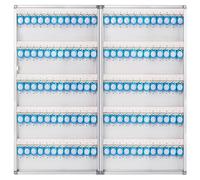 Caja de armario para llaves montada en la pared con cerradura y ganchos, asegura 120 llaves para bienes raíces, concesionarios de automóviles y comunidades, sistema de etiquetado para un fácil acceso