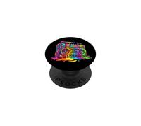 Caja de Auge de los años 80 goteando Pintura Multicolor Graffiti Divertido gráfico PopSockets PopGrip Adhesivo