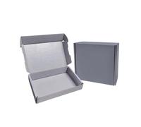 Caja de aviones extra dura para cosméticos, camisa, peluca, regalo, boda, fiesta, papel, plegable, embalaje de ropa (gris, 23 x 16 x 5 cm)