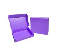 Caja de aviones extra dura para cosméticos, camisa, peluca, regalo, boda, fiesta, papel, plegable, embalaje de ropa (morado, 23 x 16 x 5 cm)