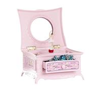 Caja de bailarina con cerradura y espejo - Organizador de joyas para niñas y adolescentes con bailarina giratoria al ritmo del lago Swan - Decoración encantadora para la habitación