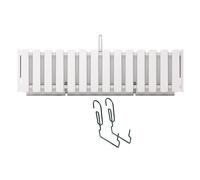 Prosperplast Boardee Fencycase Maceta de Balcón con Suspensión Sistema de Riego Maceta con Ganchos para Barandilla (580 mm, Blanco)