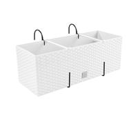 Caja de balcón maceta de barandilla gancho maceta RATO CASE DRT500 blanco 50 cm