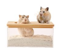 Caja de baño de arena para hámster - Caja de baño para mascotas de gran capacidad, ducha y sala de cazar, baño pequeño para animales de Balcony, habitación infantil, dormitorio, accesorio de arena